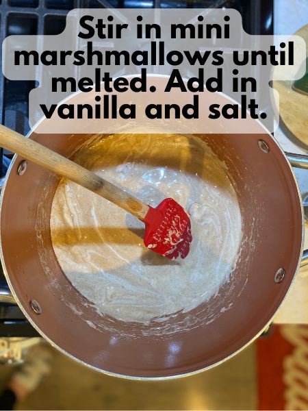 melted marshmallows in browned butter