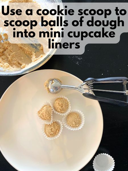 scooped snickerdoodle cookie dough