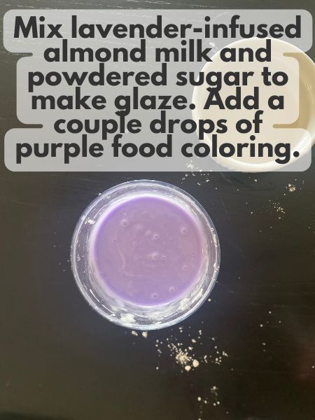lavender glazed colored purple