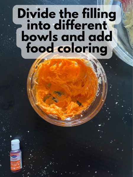 buttercream filling colored orange