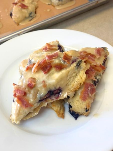 blueberry maple bacon scones
