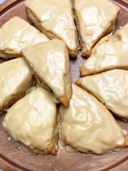 brown butter maple scones
