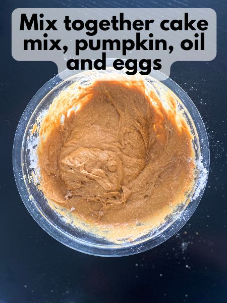 pumpkin spice cake batter