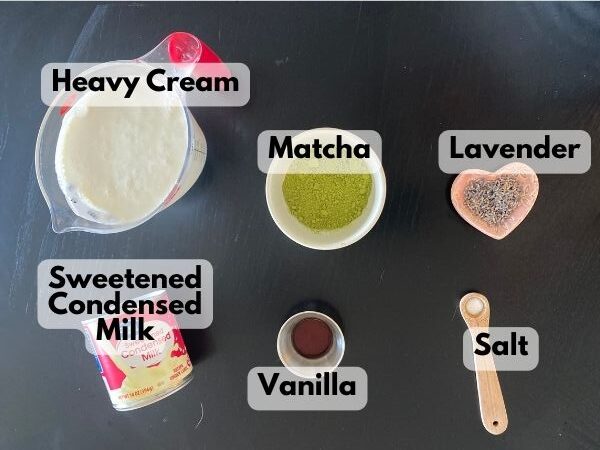 matcha lavender ice cream ingredients
