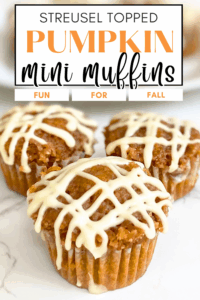 mini pumpkin streusel muffins pin
