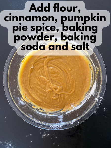 dry ingredients added to wet ingredients