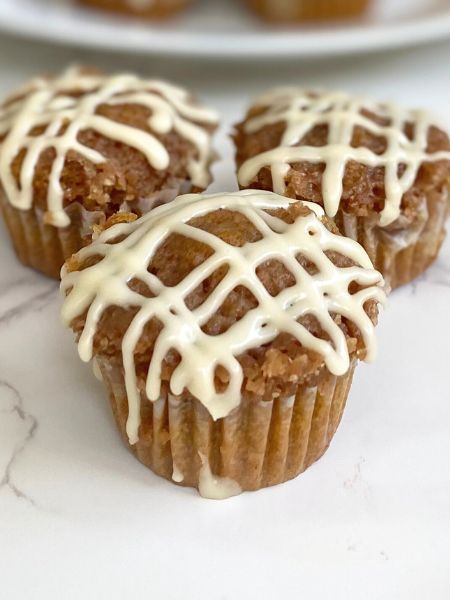 mini pumpkin streusel muffins