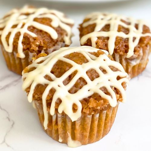 mini pumpkin streusel muffins