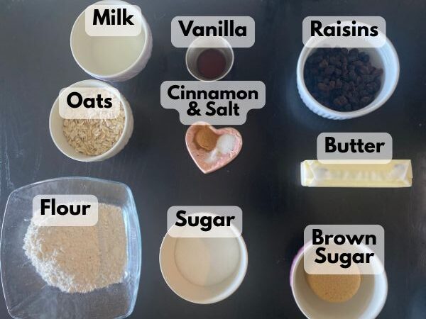 oatmeal raisin cookie dough ingredients