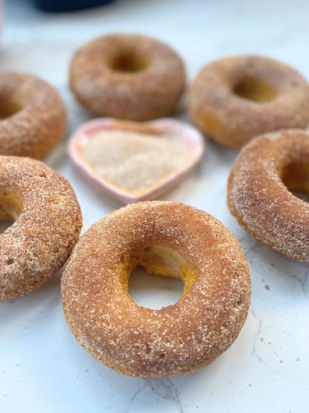pumpkin cinnamon sugar donuts