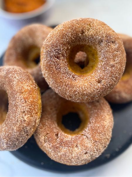 pumpkin cinnamon sugar donuts