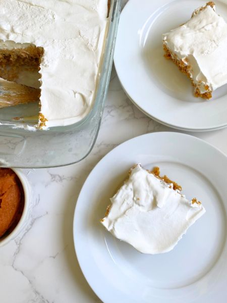 dulce de leche pumpkin poke cake