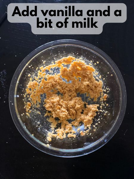 creamed butter, pumpkin and sugar mixed with vanilla and milk