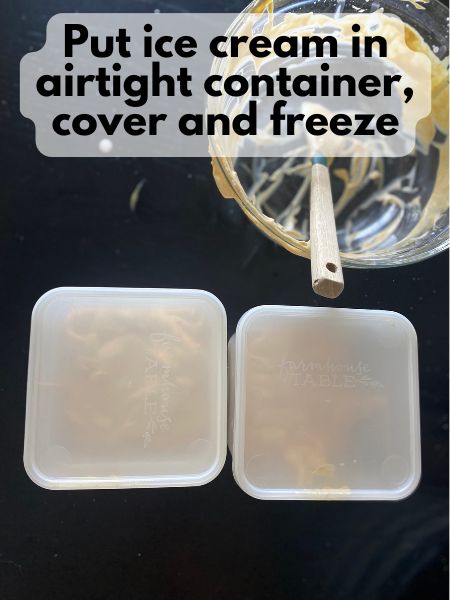 pumpkin ice cream in airtight containers
