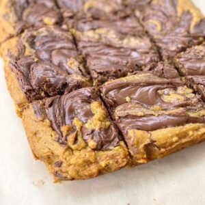 pumpkin nutella blondies
