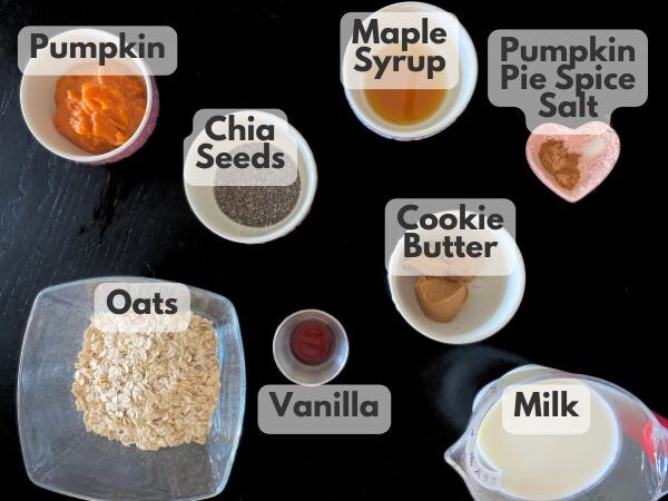 pumpkin overnight oats ingredients
