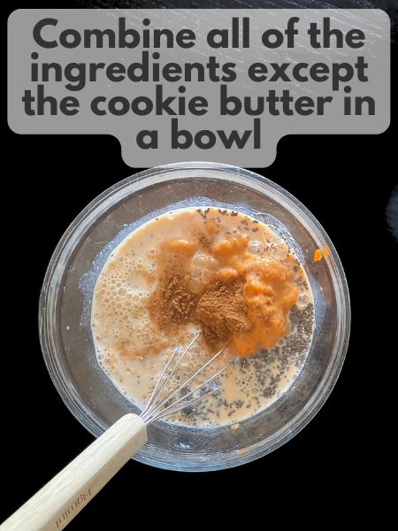 pumpkin overnight oats ingredients in a bowl