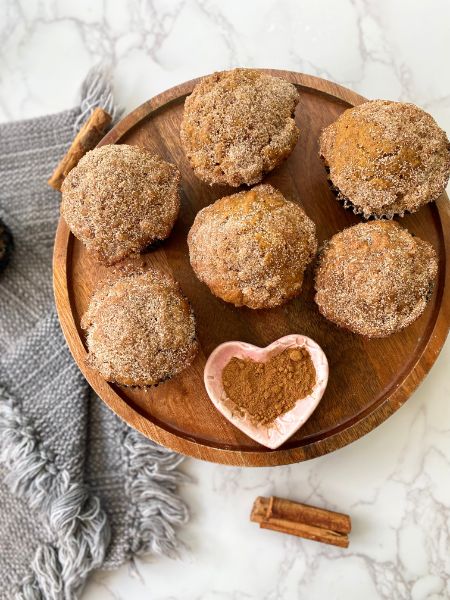 pumpkin snickerdoodle muffins