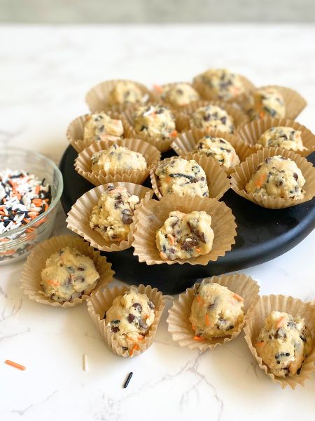 Halloween cookie dough balls