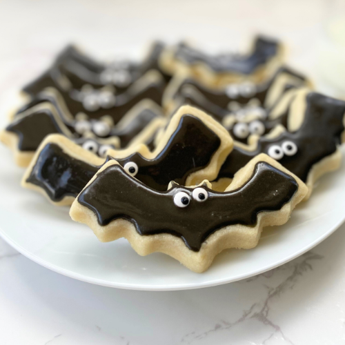 bat cutout cookies