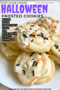 frosted Halloween cookies pin