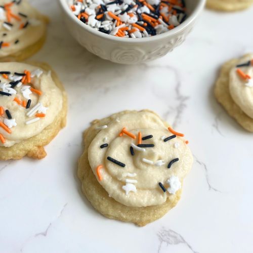 frosted Halloween cookies feature