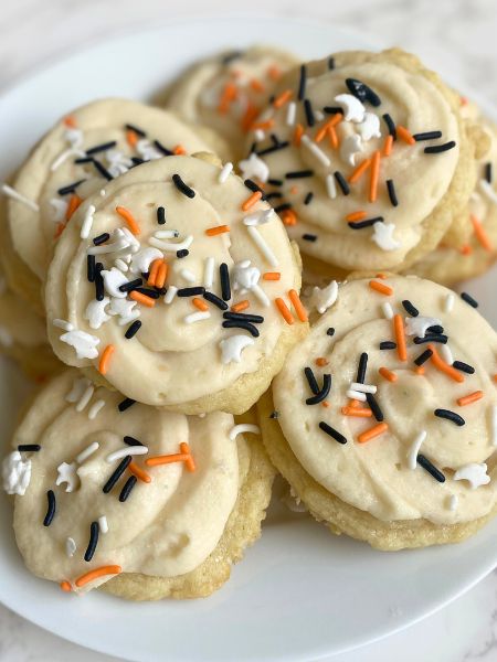 frosted Halloween cookies