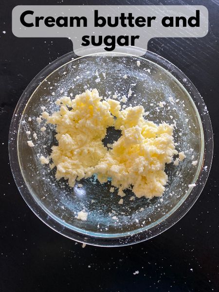 creamed butter and sugar