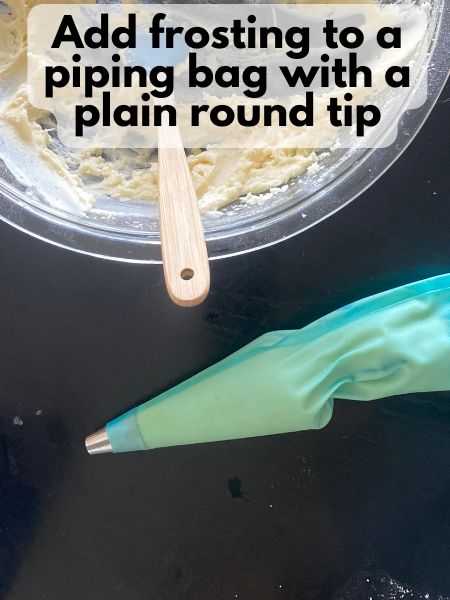 buttercream frosting in a piping bag