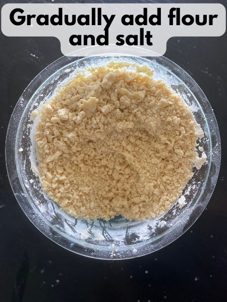 completed easy cutout cookie dough with dry ingredients