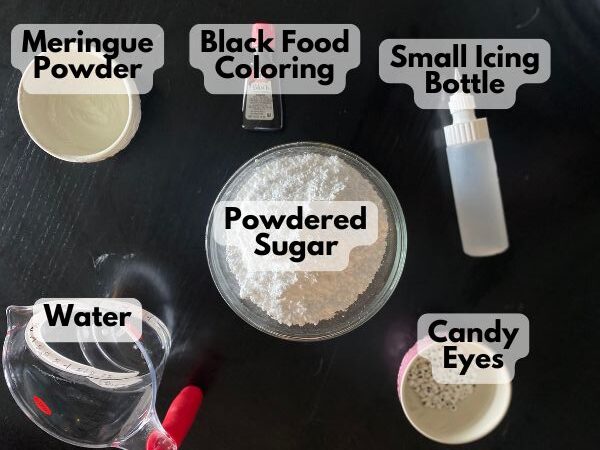 royal icing and decorating ingredients