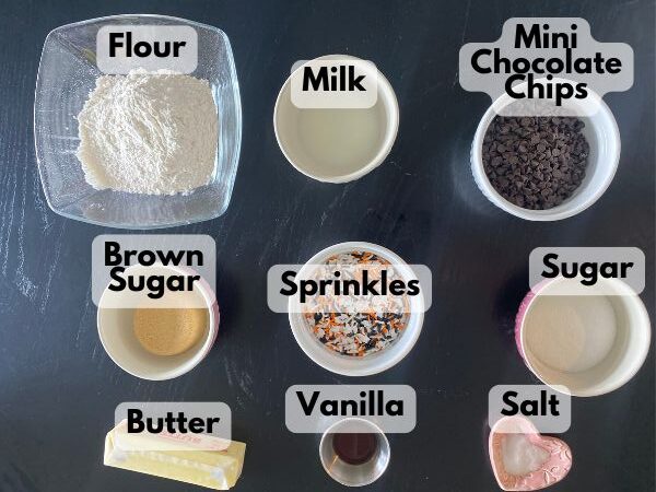 Halloween cookie dough balls ingredients