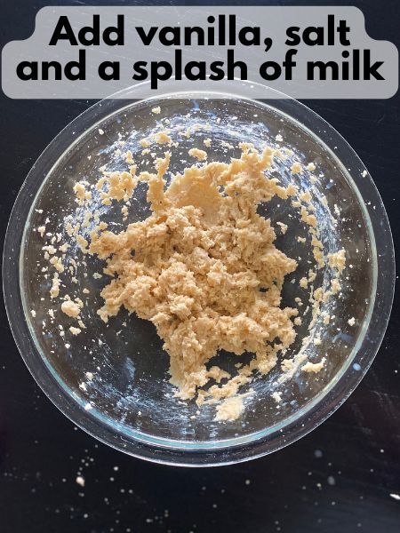 vanilla and milk mixed with butter, sugar and brown sugar