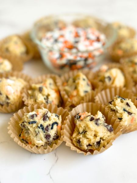 Halloween cookie dough balls