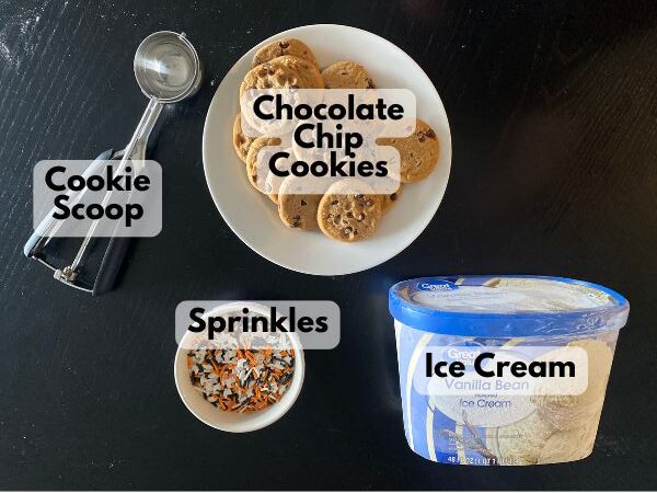 halloween ice cream cookie sandwiches ingredients
