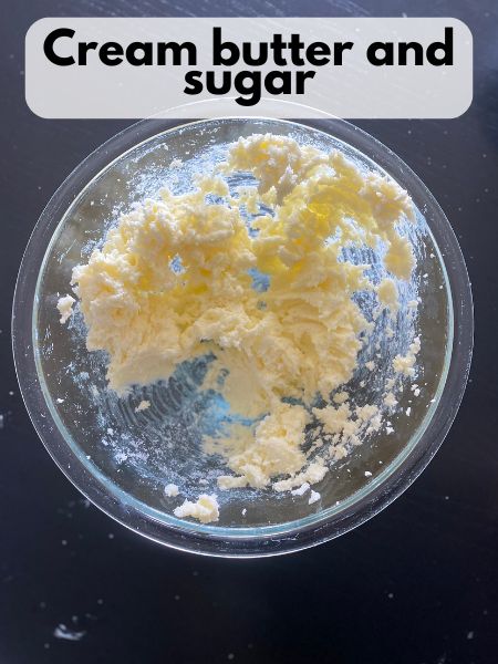 creamed butter and sugar