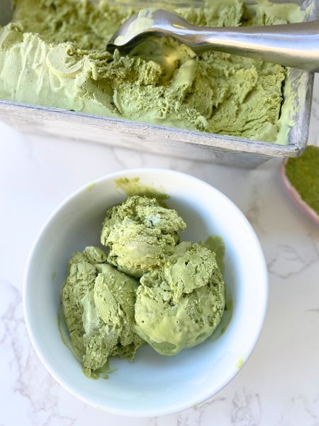 lavender matcha ice cream