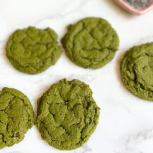 matcha cookies with lvaender
