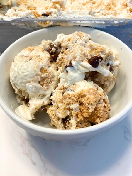 no-churn s'mores ice cream