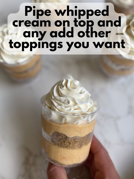 finished pumpkin cheesecake cup