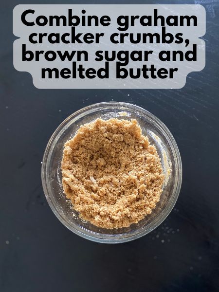 graham cracker crust layer mixed together