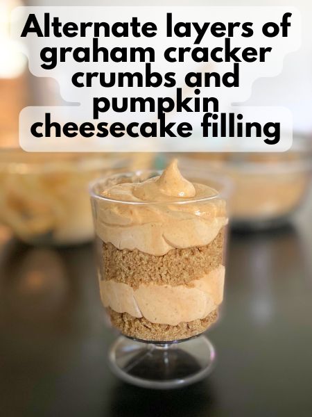 pumpkin cheesecake cup layers