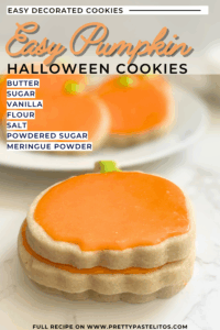 pumpkin cutout cookies pin