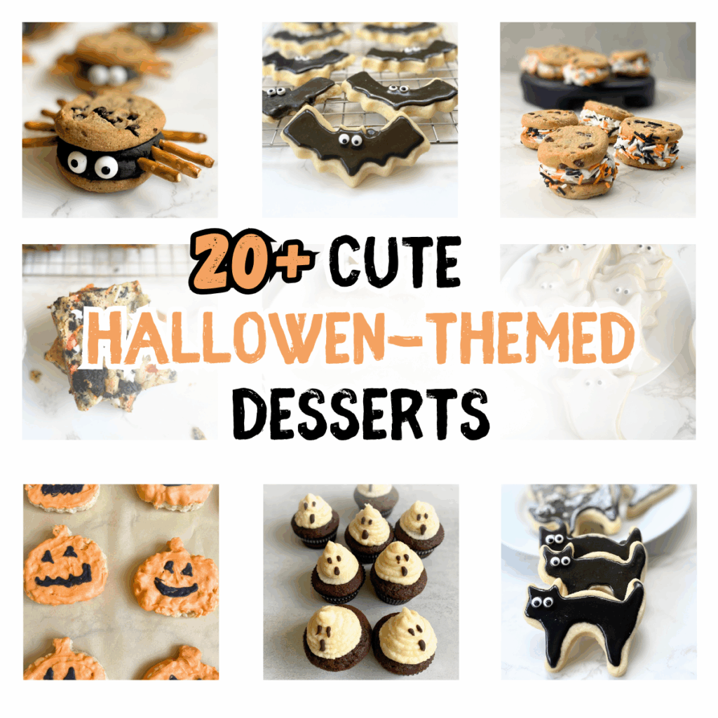 cute halloween desserts pin