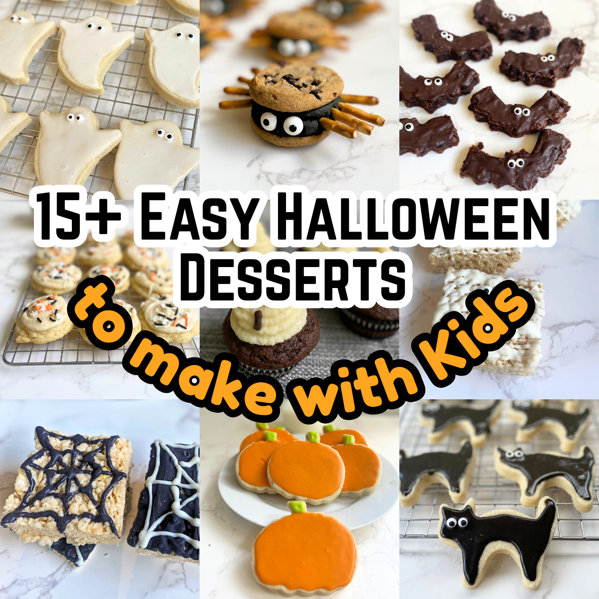 Easy Halloween desserts pin