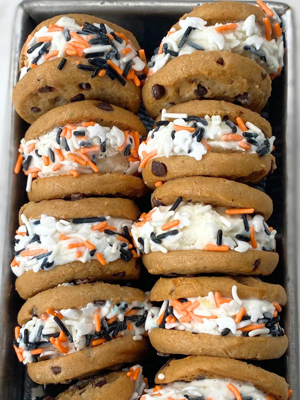 Halloween ice cream sandwiches