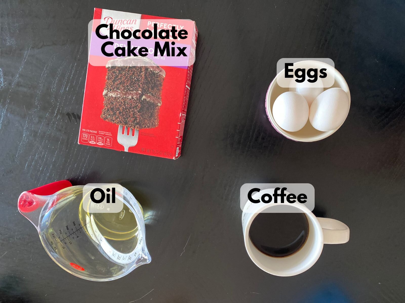 chocolate cupcake ingredients