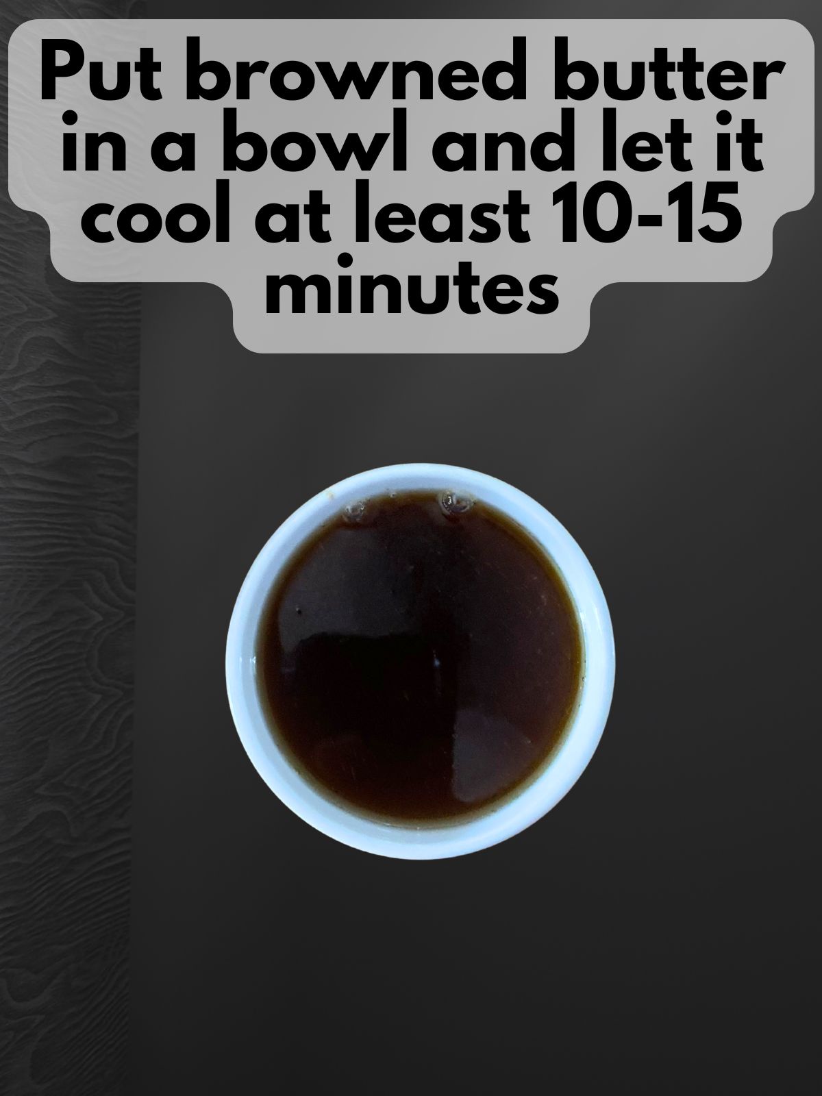 browned butter in a bowl