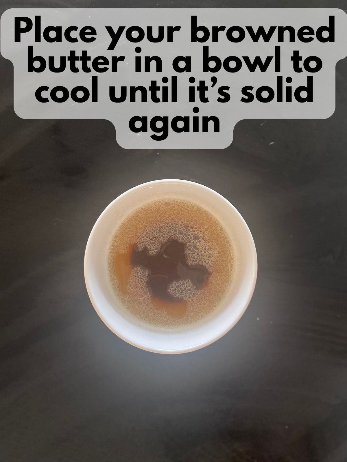 browned butter in a bowl