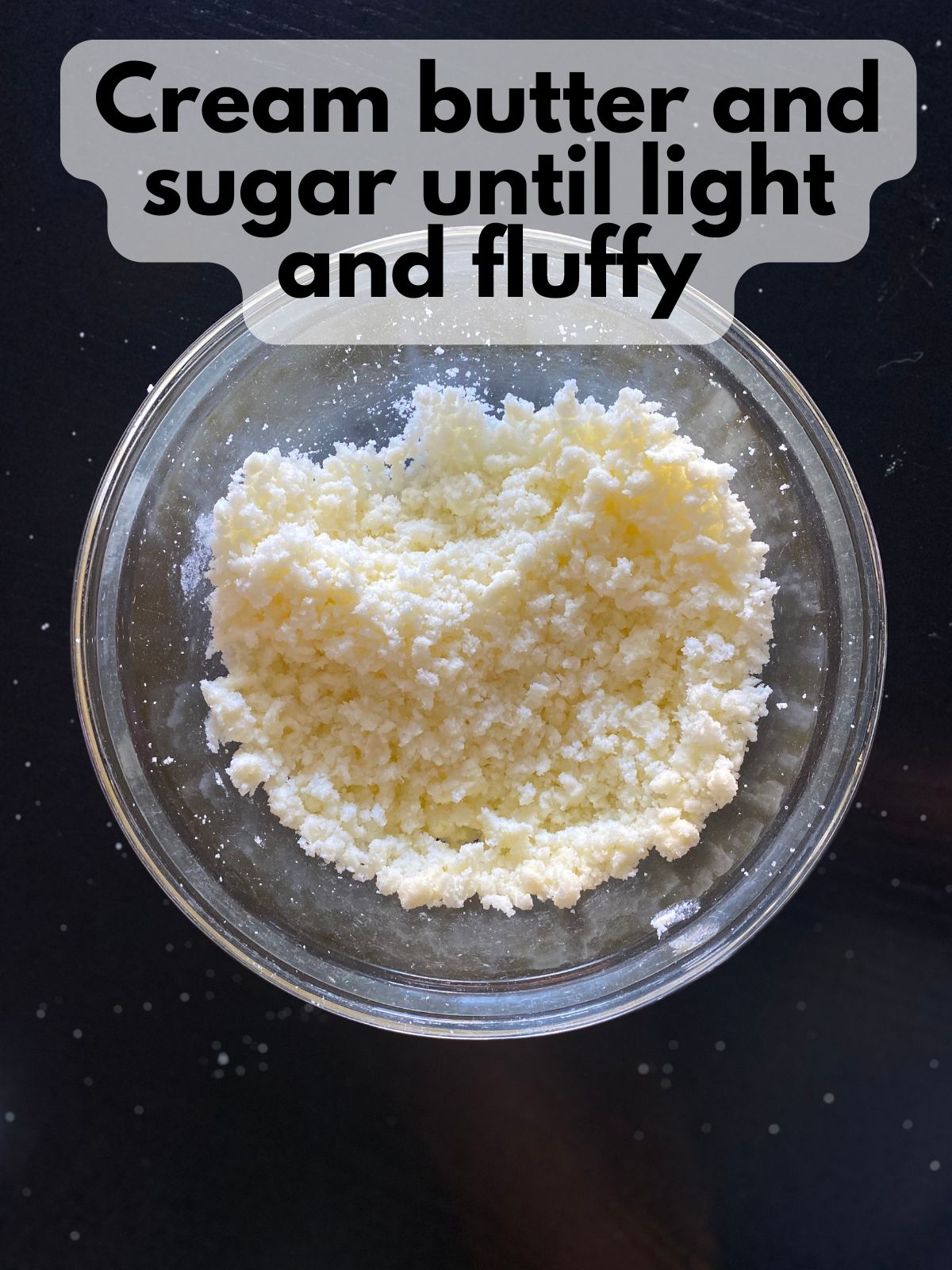 creamed butter and sugar